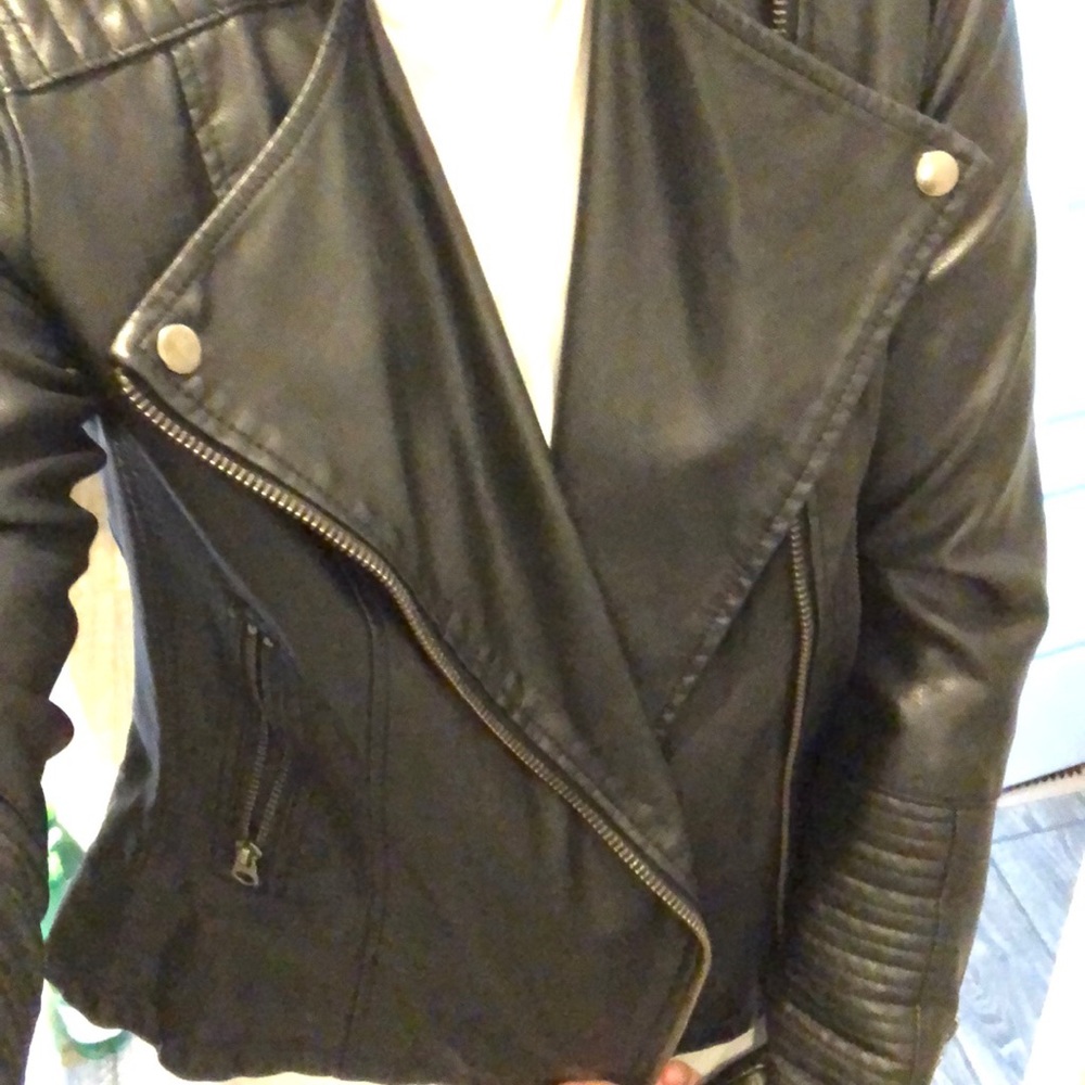 Black Top Shop Faux Leather Jacket
